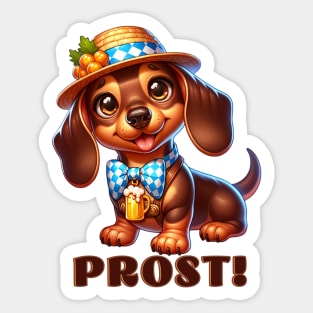 Oktoberfest Dachshund Prost! Sticker